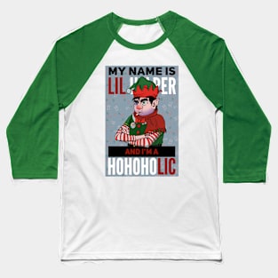 Santa's Little Helper HoHoHolic Baseball T-Shirt